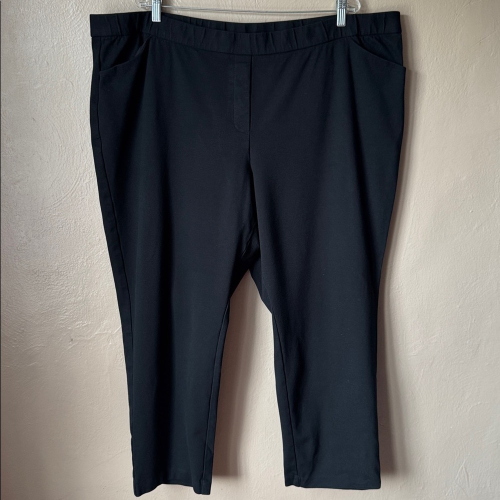 J.Jill Pointe Slim Leg Black Pants Size 4X